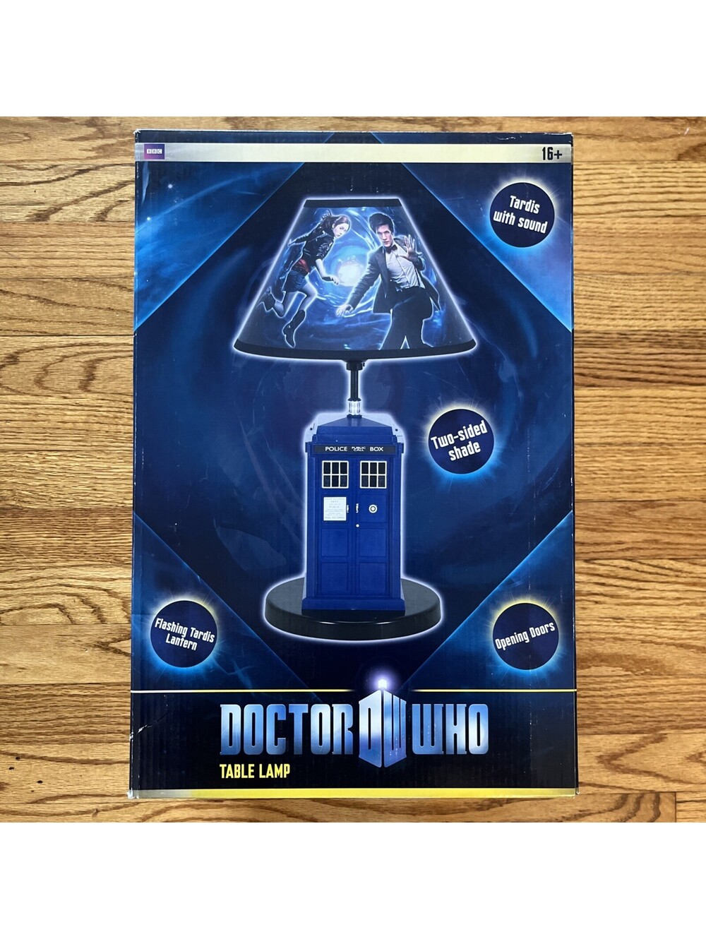 Doctor Who TARDIS Table Lamp w/ Sound & Shade, Battery Powered, Switch